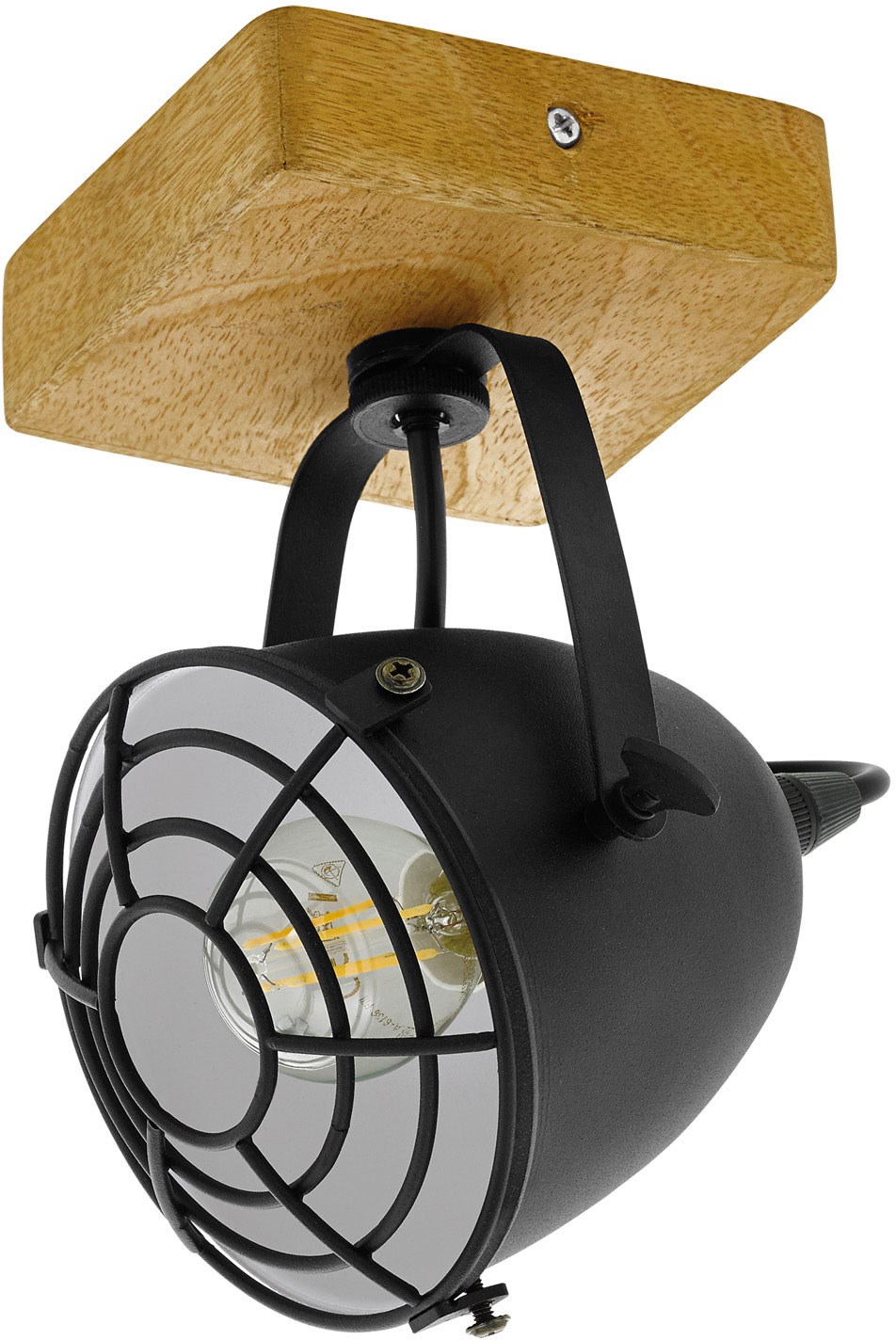 EGLO 49076 WL/DL/1 E14 HOLZ/SCHWARZ GATEBECK