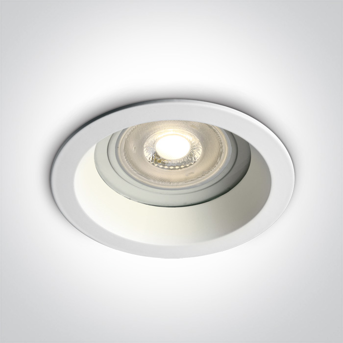 ONE LIGHT 10105R2/W Kedares biały wpust z oprawką GU10 MR16 50W IP65 dark light