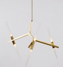 King Home XCP8053-6.GOLD Lampa wisząca CANDELABR 6 złota - aluminium, szkło