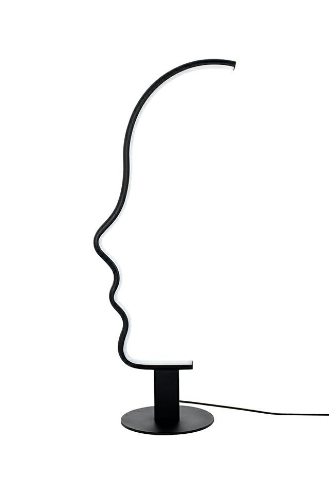KING HOME JT0018 Lampa stołowa FACE TABLE czarna