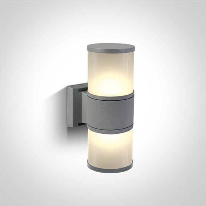 WYPRZEDAŻ ONE LIGHT 67098/G Lauria K2 szara lampa ogrodowa 2x20W E27 IP54