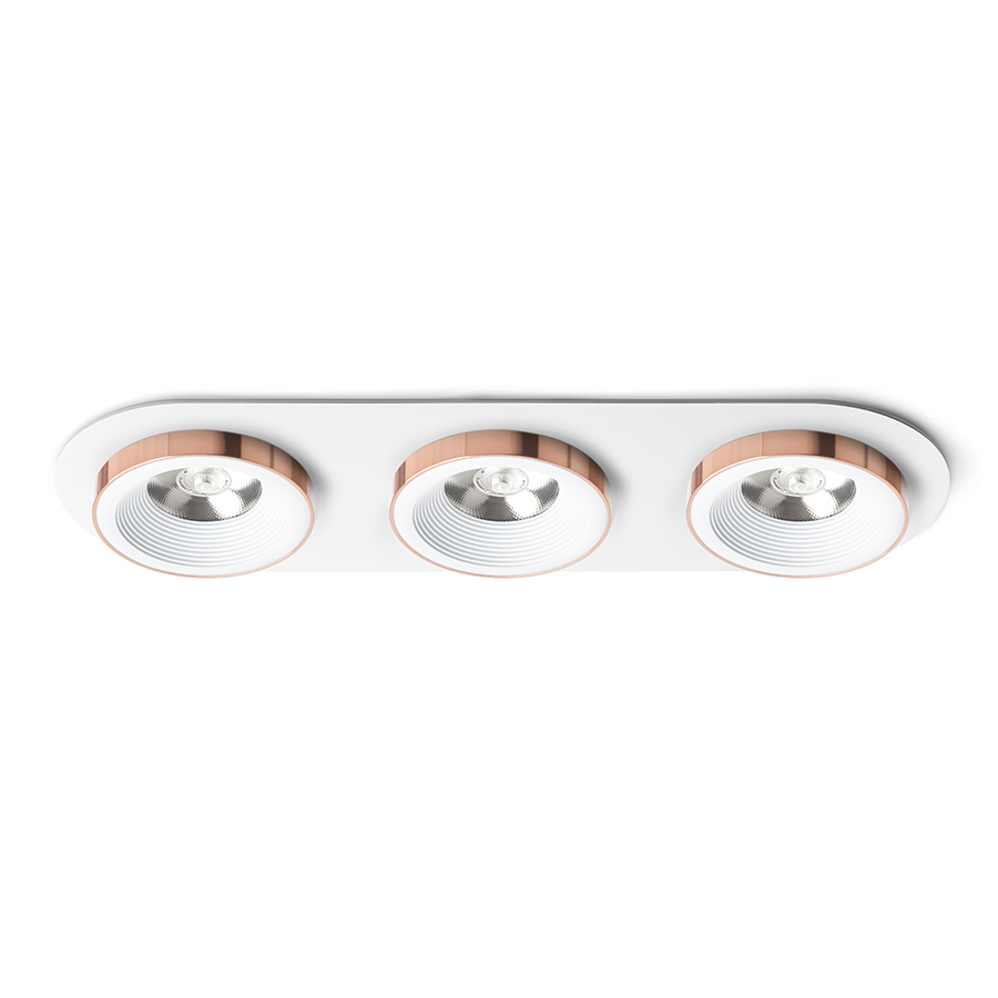 RENDL R13245 SHARM R III wpuszczana biała miedź 230V LED 3x10W 24° 3000K