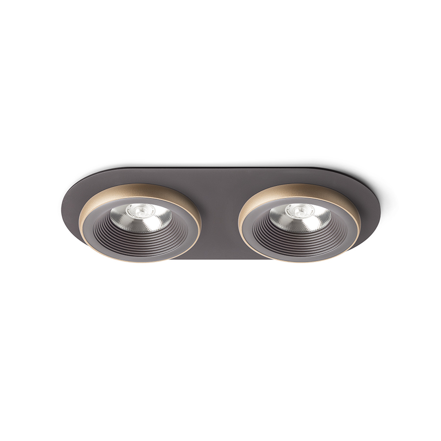 RENDL R13242 SHARM R II wpuszczana brązowa/perłowo-złota 230V LED 2x10W 24° 3000K