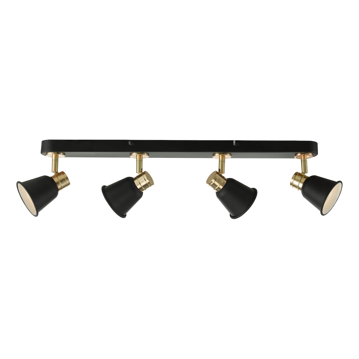 DAR FRY8454 FRY 4LT BAR PLATE BLACK ROSE GOLD GU10 LED INC