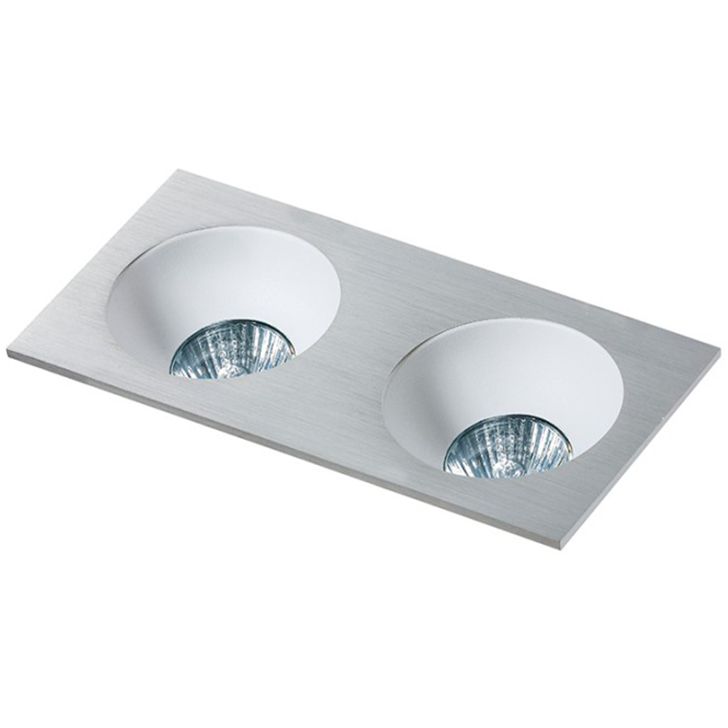 AZZARDO GM2203-ALU / AZ1737 Hugo 2 downlight (aluminium) reflector not included Lampa wpuszczane