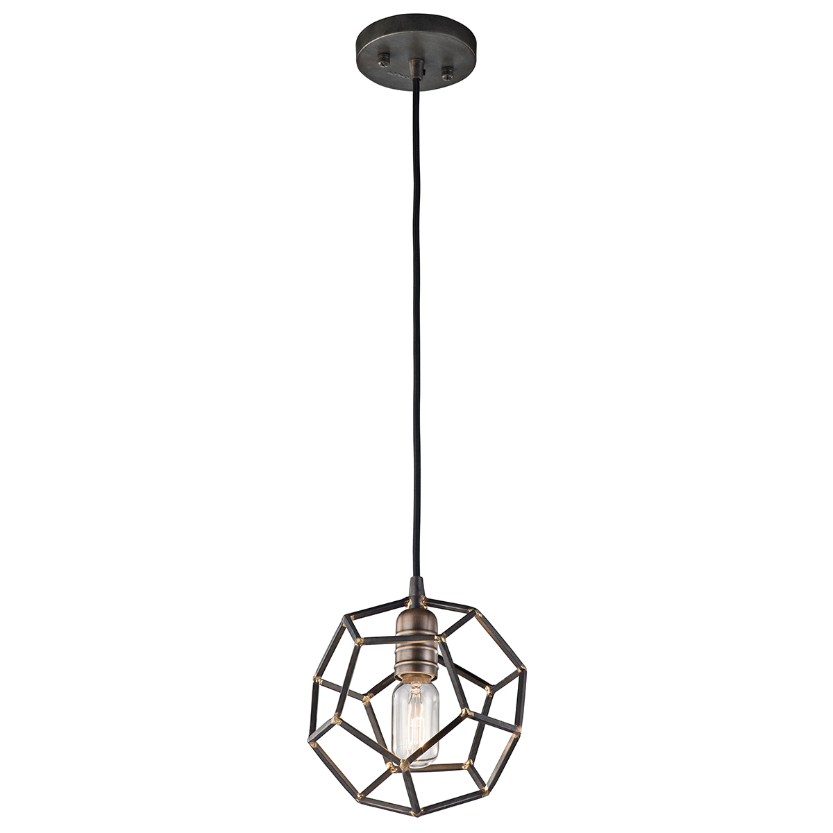 ELSTEAD KL-ROCKLYN-MP-RS Mała lampa wisząca Rocklyn - 1 PŁ - Surowa stal