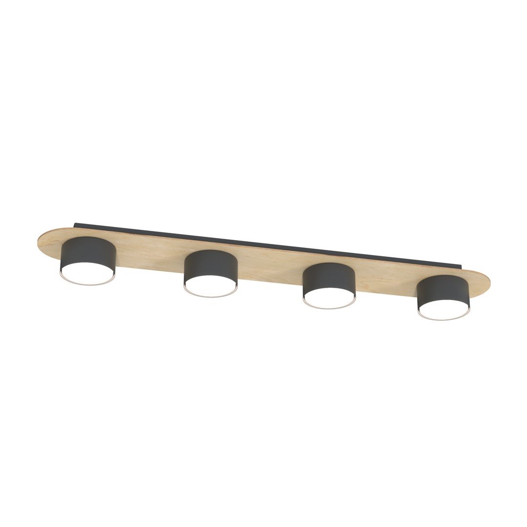 EMIBIG 1438/4 DIAZ 4 BL WOOD lampa sufitowa
