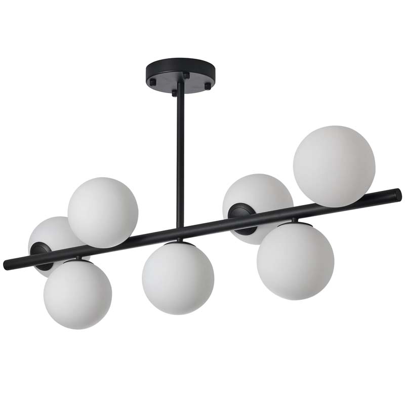 YASKR Lampa Sufitowa Bolti 7xE14 czarna PLC0104-BK