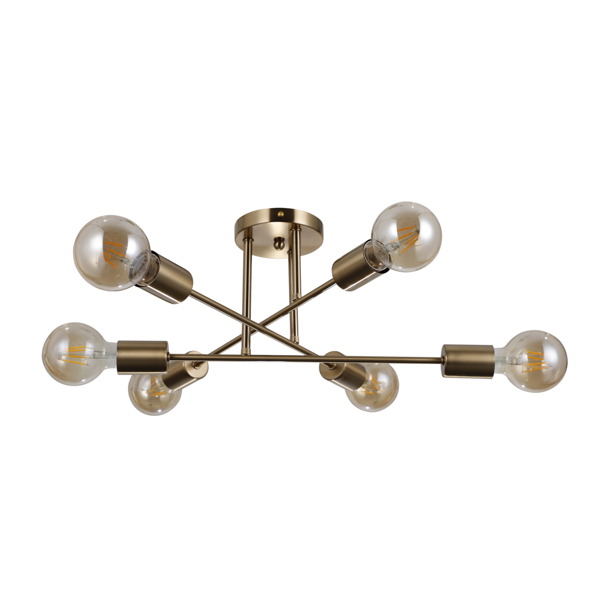 ITALUX PND-4052-6-HBR lampa wisząca mosiądz