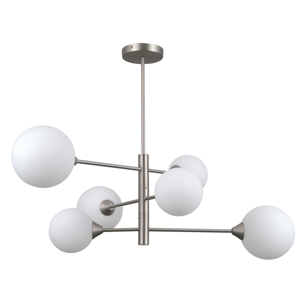 ITALUX PND-55342-6-SN Evora lampa wisząca nikiel