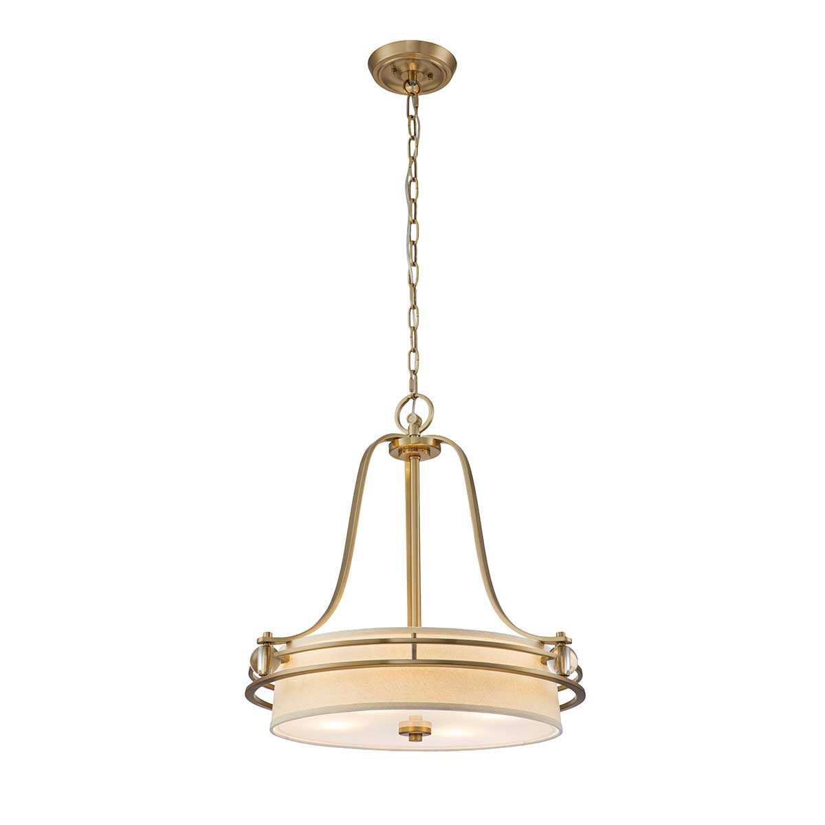 ELSTEAD QZ-GOTHAM-P-BB Lampa wisząca Gotham - 4 PŁ - Szczotkowany mosiądz