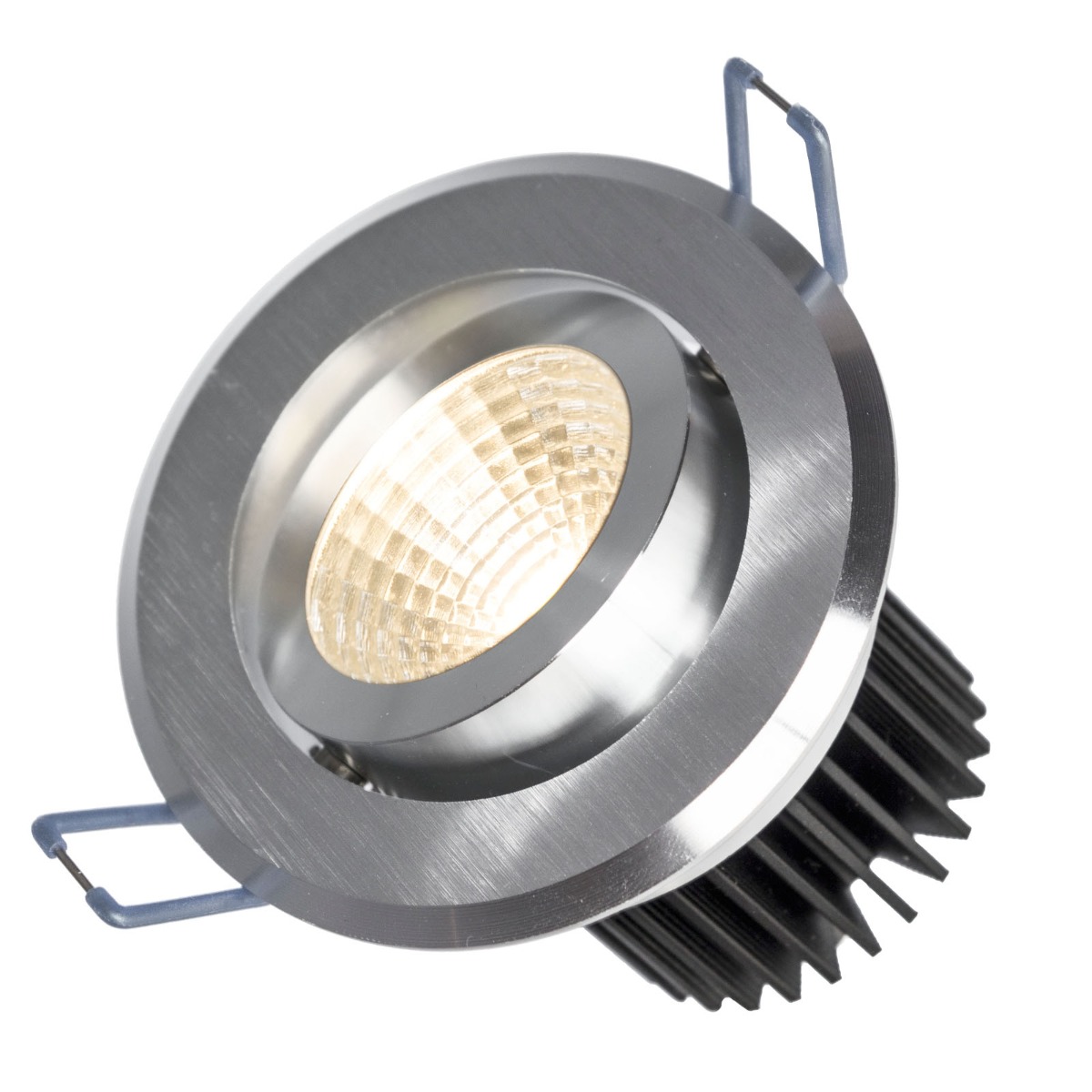 SPECTRUMLED SLI021030NW Oczko sufitowe FIALE II 6W COB 38st 230V NW OCZKO LED pierścień szczotkowane Aluminium