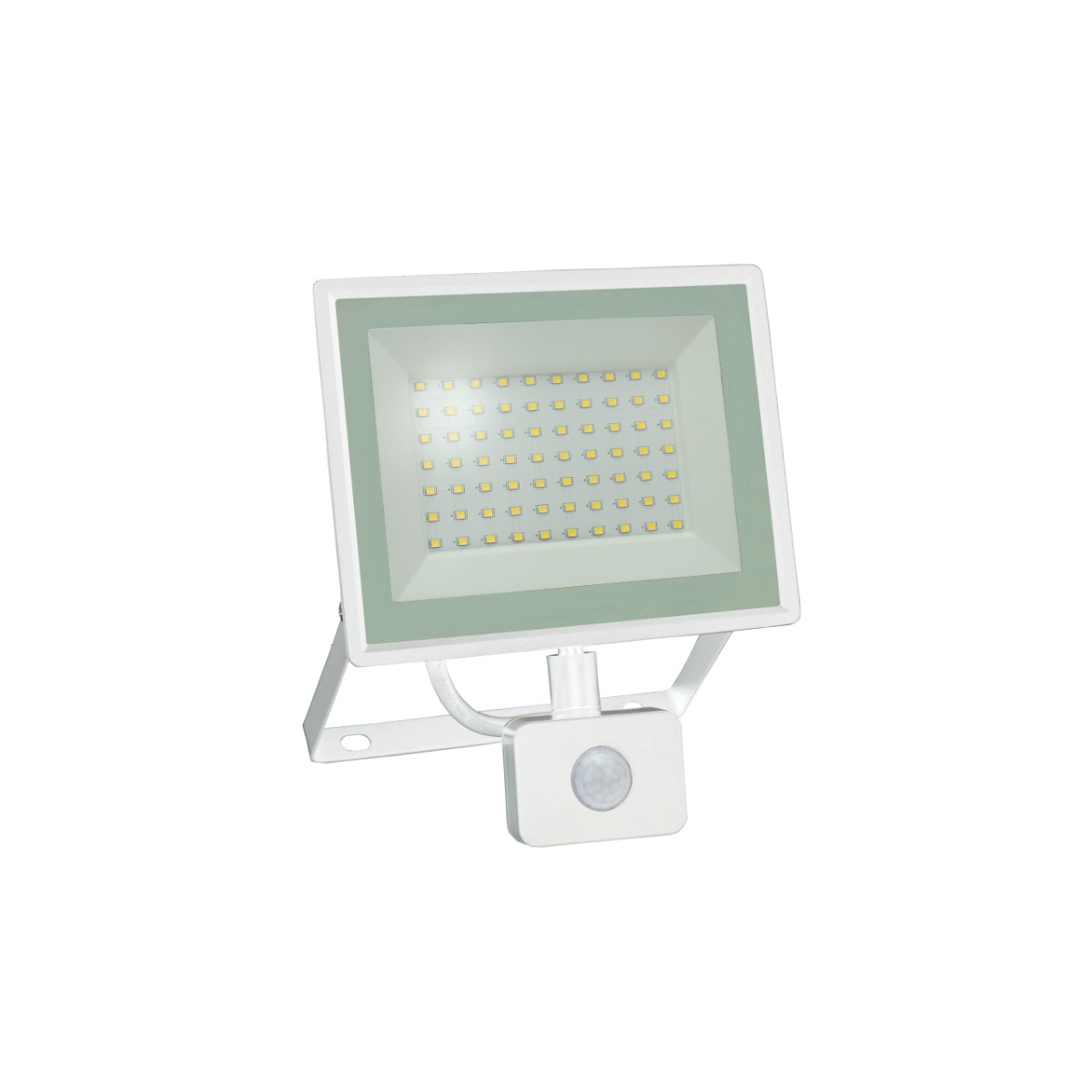 SPECTRUMLED SLI029055NW_CZUJNIK_PW NOCTIS LUX 3 NAŚWIETLACZ 50W NW 230V IP44 180x215x53mm BIAŁY czujnik ruchu PIR