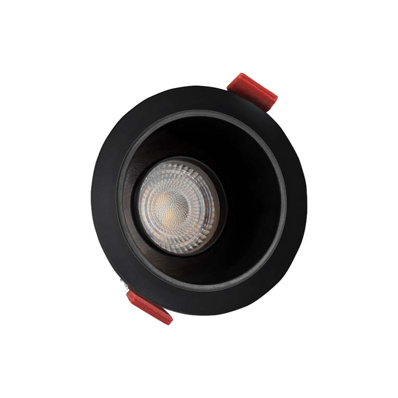 SPECTRUMLED SLIP001019 Oczko sufitowe FIALE COMFORT ANTI - GLARE GU10 OCZKO GU10 250V IP20 FI85x50mm CZARNY okrągła środek czarny ruchoma