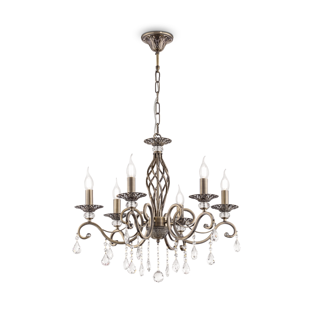 MAYTONI RC247-PL-06-R Royal Classic Grace Chandelier Brass