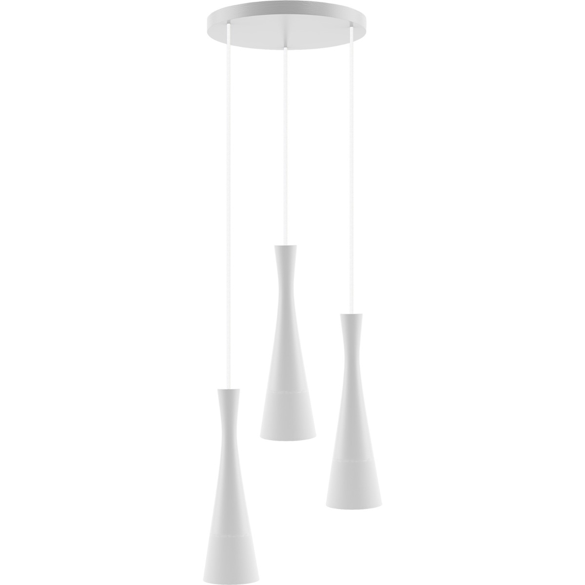 HELLUX 8511509 Lampa wisząca biała Vegas2 3pł (plafon)