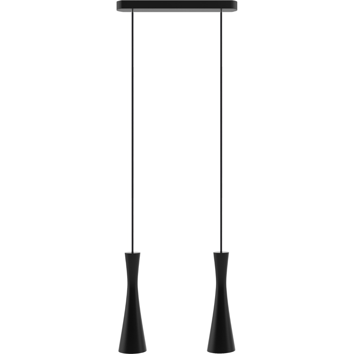 HELLUX 8510219 Lampa wisząca czarna Vegas 2 pł