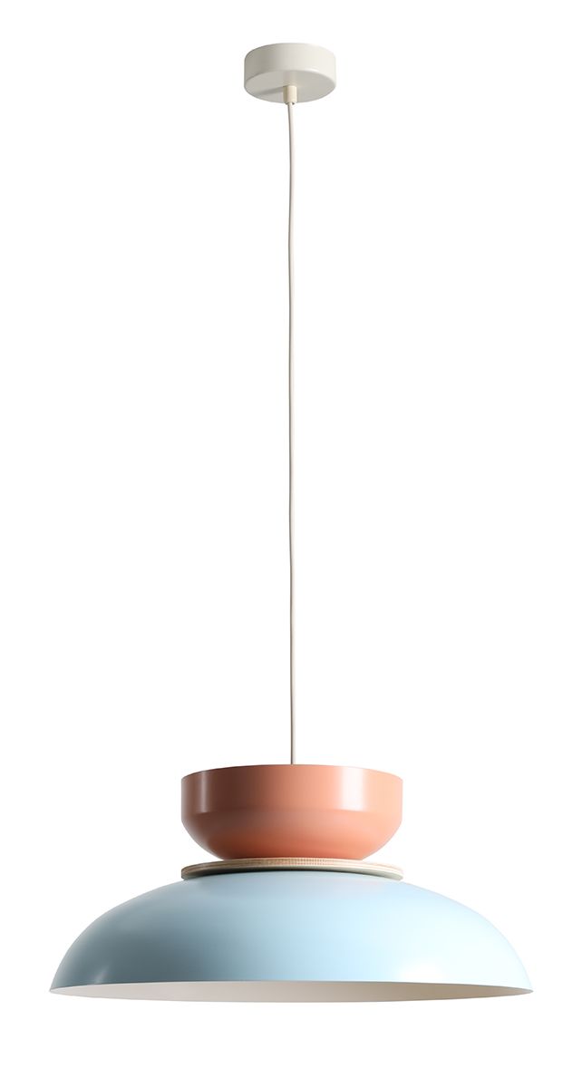 ALDEX 1152G29_11_J LAMPA WISZĄCA ALDO LIGHT BABY BLUE + CORAL (47 + 23 + wood)